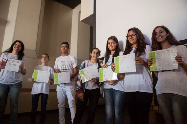 הזוכים בתחרות ממרכז המצטיינים והמחוננים באלמותנבי (צילום: יח"צ)