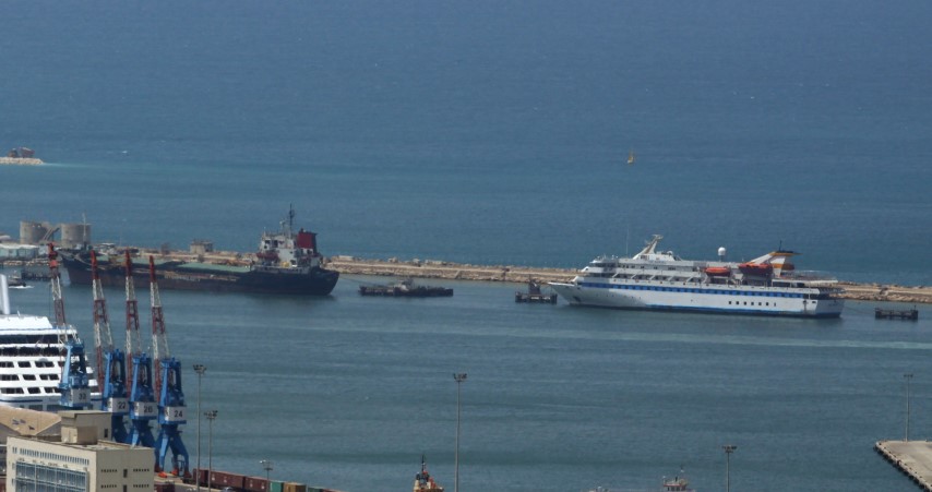 אוניות בנמל (צילום: קובי פאר)