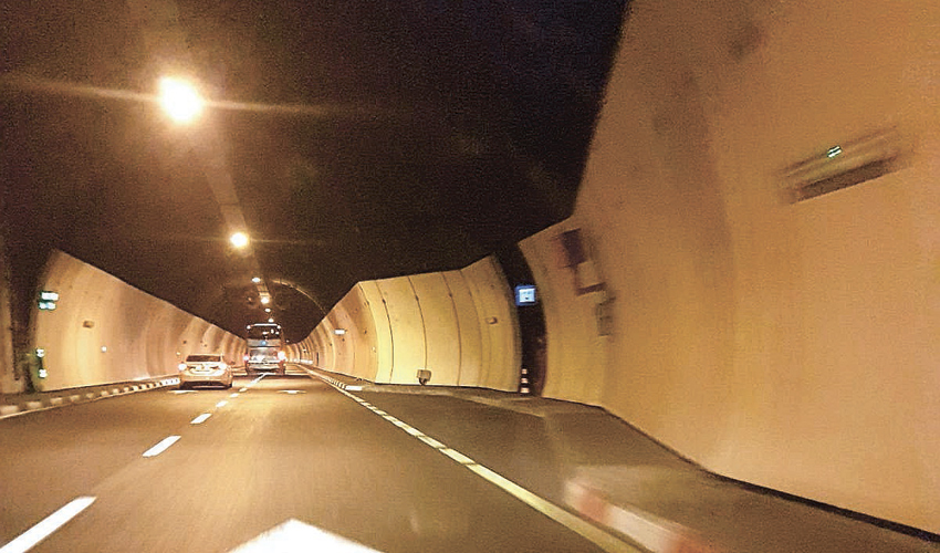 מכמונת מהירות במנהרות הכרמל (צילום: עו"ד גל מוטאי)