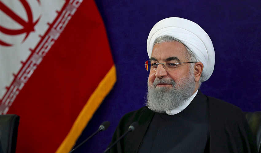 נשיא איראן חסן רוחאני (צילום: AP)