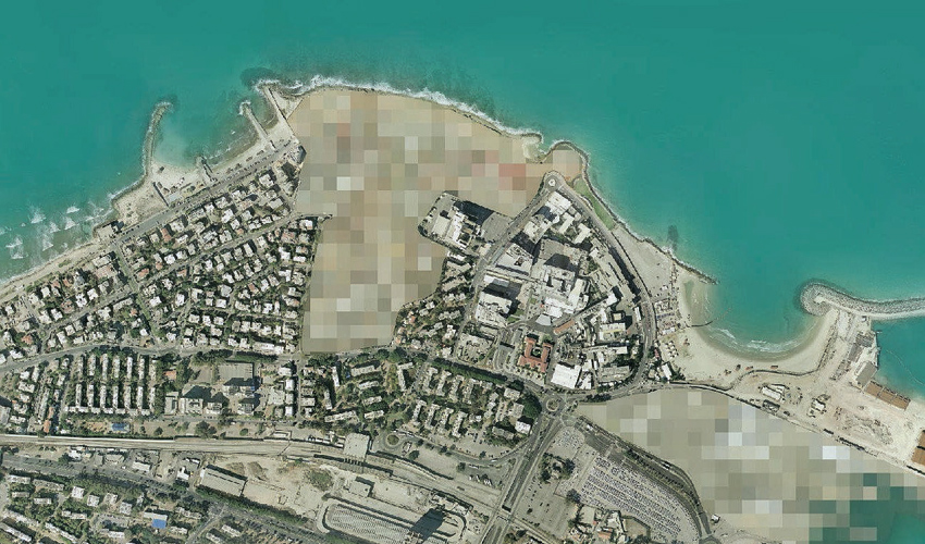 קו החוף שלאורכו תוקם הטיילת (צילום: אגף מחשוב ומערכות מידע בעיריית חיפה)