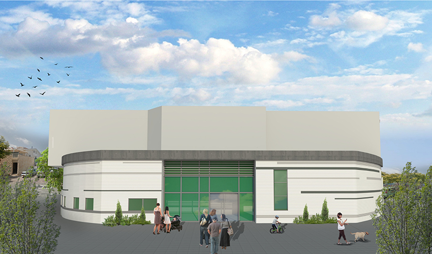 המרכז הקהילתי בשכונת ורדיה (הדמיה: טולדנו אבי אדריכלים)