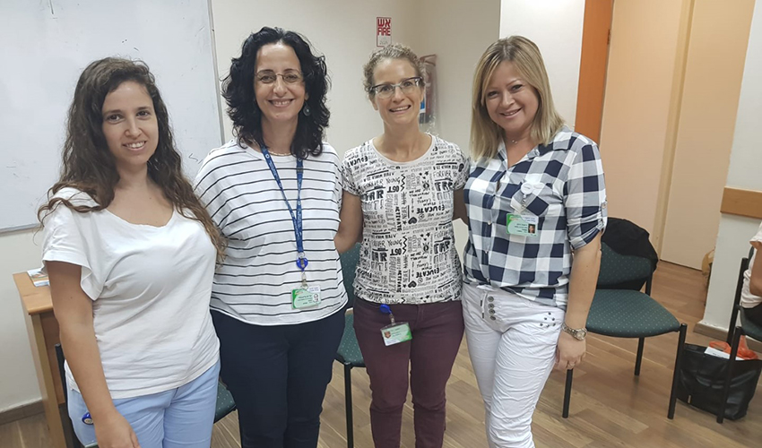 מארגנות סדנת הפרקינסון במרכז הרפואי זבולון (צילום: דוברות שירותי בריאות כללית)