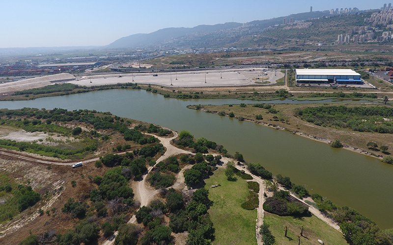 האזור שבו מתוכננת הקמת שטחי האחסון של חנ"י (צילום: רשות נחל הקישון)