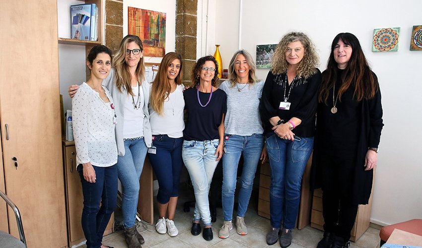 צוות השירות לטיפול יום בהפרעות אכילה בקריה הרפואית רמב"ם (צילום: פיוטר פליטר)