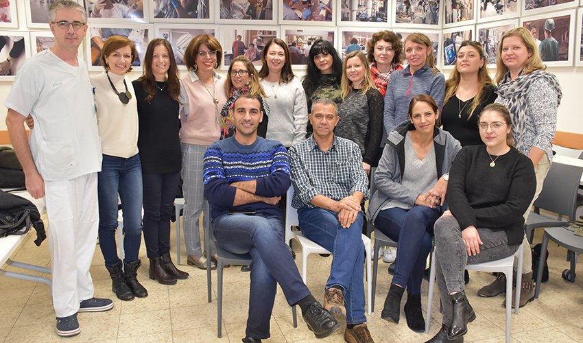 משתתפי הסדנה למדריכים קליניים במרכז הרפואי כרמל (צילום: אלי דדון)
