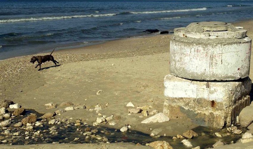 מי ביוב נשפכים לים (צילום: ניר כפרי)