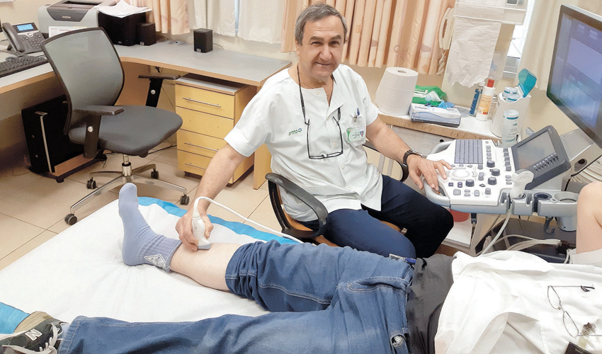 אבחון פקקת בוורידים העמוקים בחדר המיון הקהילתי במרכז הרפואי לין (צילום דוברות שירותי בריאות כללית)