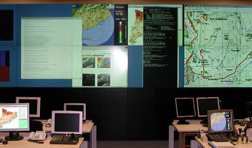 המרכז לניהול משברים של עיריית חיפה (צילום: דוברות עיריית חיפה)