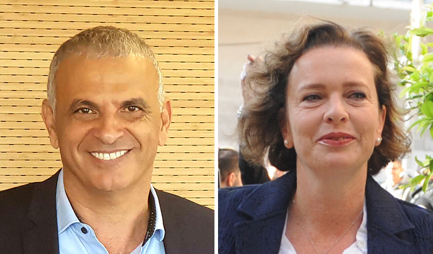 עינת קליש רותם ומשה כחלון (צילומים: רמי שלוש, דוברות בנק ישראל)