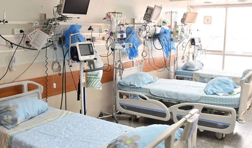 מחלקת קורונה 2 במרכז הרפואי כרמל (צילום: אלי דדון)