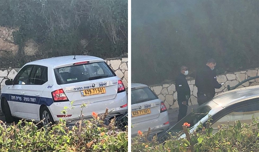 פקחים של עיריית חיפה ברחוב בית לחם