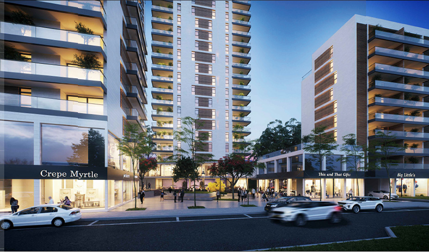 מבט לכיכר המוצעת מרחוב החותרים (צילום מתוך סדר היום של ועדת המשנה לתכנון ובנייה)