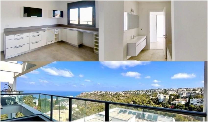 בבלעדיות באחוזה: 4 חדרים, נוף מדהים משתי מרפסות (צילומים: חיפה סיטי נדל"ן)