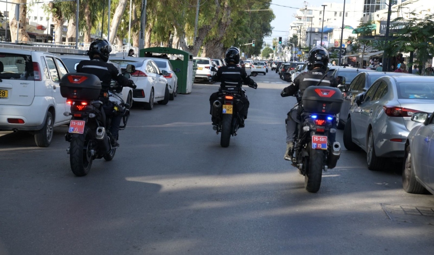 יחידת האופנוענים של משטרת נהריה (צילום: דוברות המשטרה)