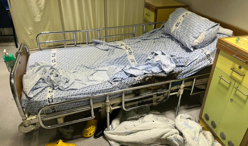 חולה ניסה להצית את מיטתו בבית החולים בני ציון (צילום: דוברות כבאות והצלה - חוף)