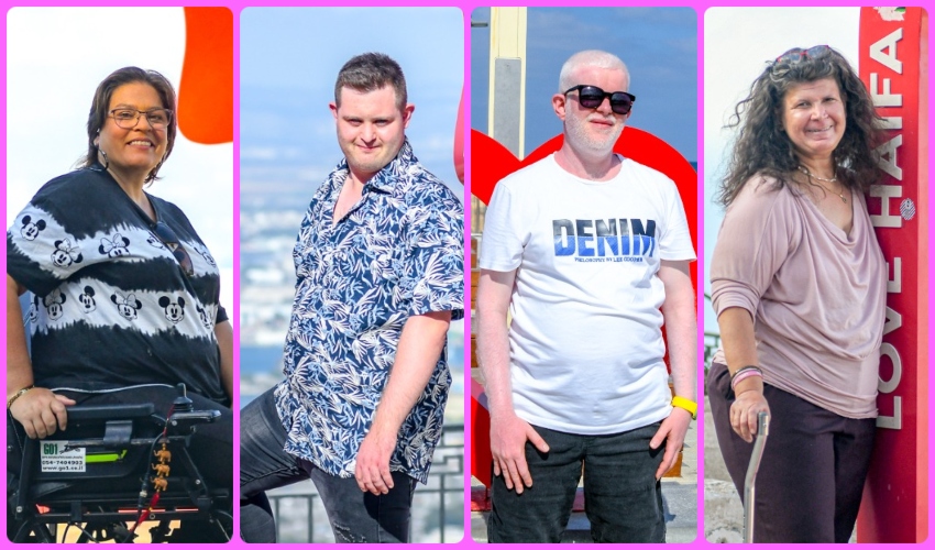 מימין לשמאל: ציפי אונגר, ג'ריס ג'רג'ורה, גל לינקר, אתי כהן (צילומים: ניר בלזיצקי, דוברות עיריית חיפה)