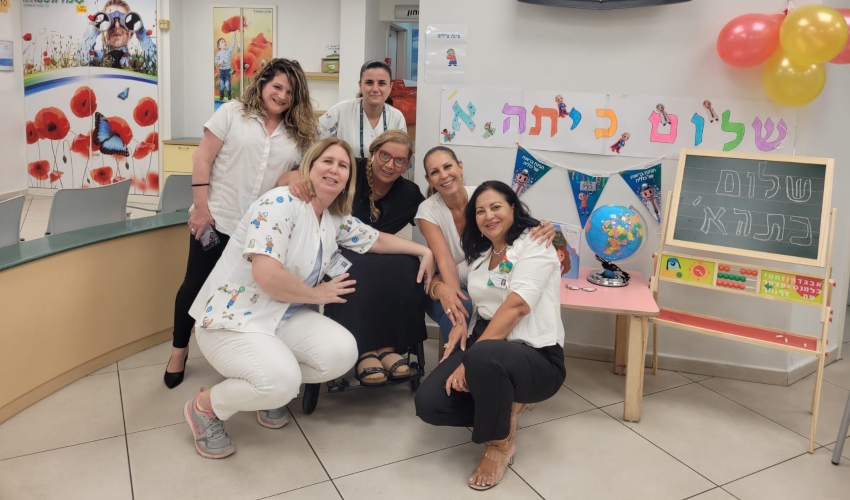 חוגגים 6 לילדים שעולים לכיתה א' בקריון (צילום: דוברות כללית)