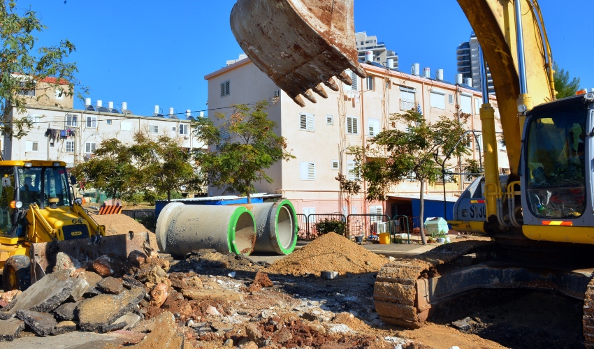 נערכים לחורף (צילום: דוברות עיריית חיפה)