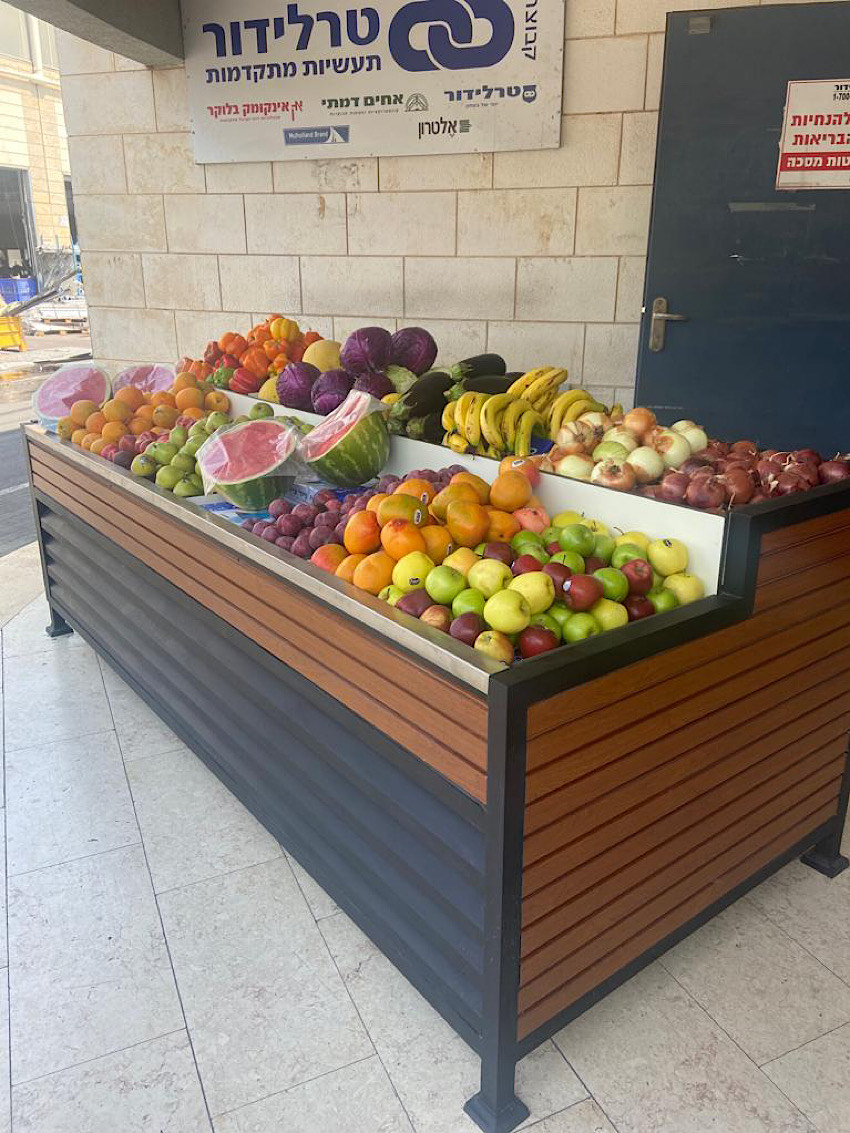 עיצוב הדוכנים שיוצבו במבנה שוק תלפיות (עיצוב: מאיר אשל)