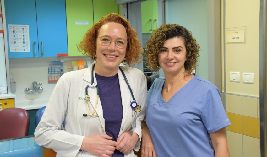 ד"ר מיוריאל קונופניקי, מנהלת המיון, ופאתן זיידאן, מנהלת הסיעוד (צילום: אלי דדון)