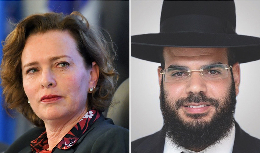 הרב אורי אוזן ועינת קליש רותם (צילומים: יוסי ויינר, הדור הבא בצילום; ראובן כהן, דוברות עיריית חיפה)