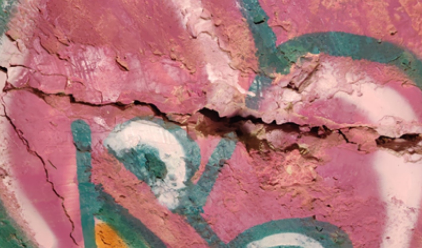 סדק בקיר בחביבה רייך 55 (צילום: חברת שתית)