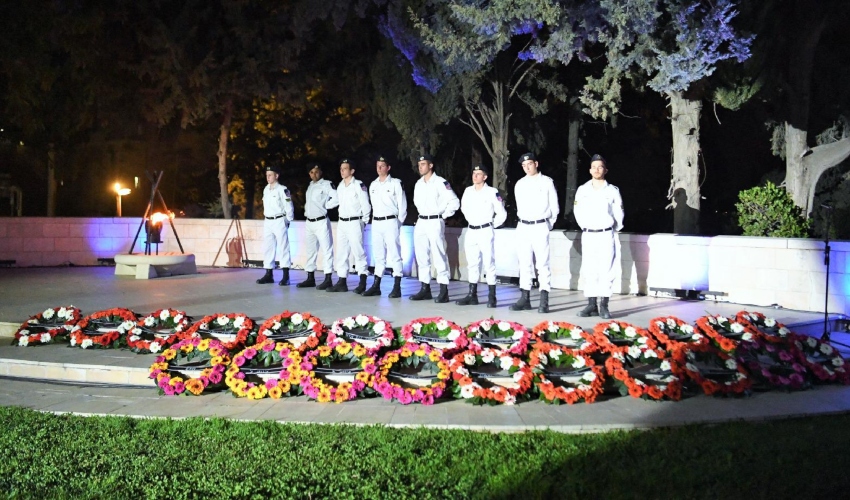 טקס יום הזיכרון לחללי מערכות ישראל (צילום: דוברות עיריית חיפה)