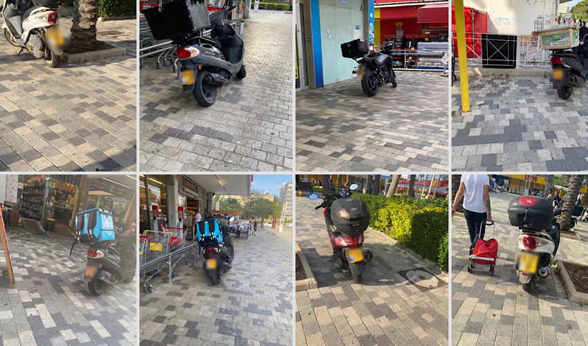 קטנועים בכיכר מאירהוף (צילומים: טימור בורובוי)