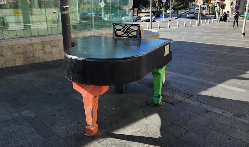 הפסנתר לאחר השיקום (צילום: דוברות עיריית חיפה)