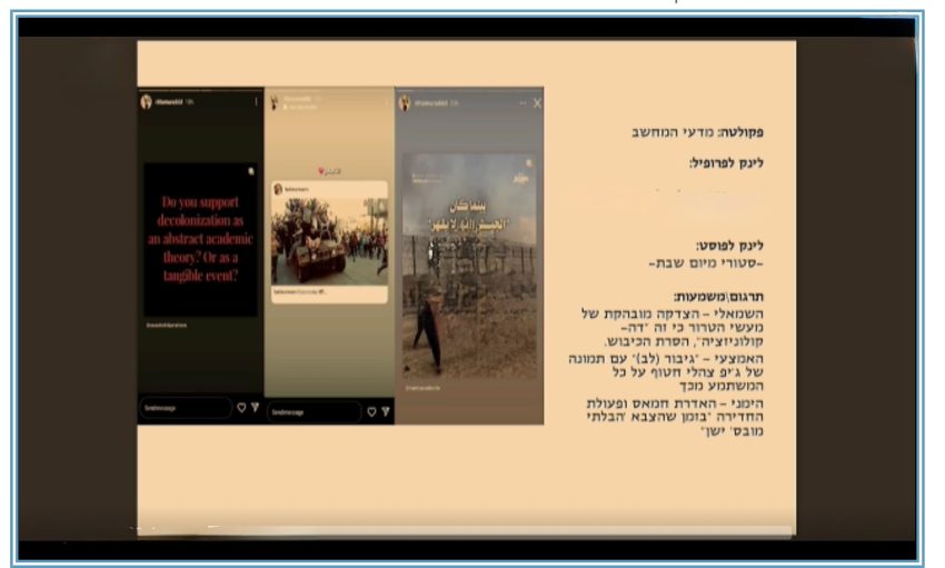 פוסטים של סטודנטים מהטכניון מתוך המצגת