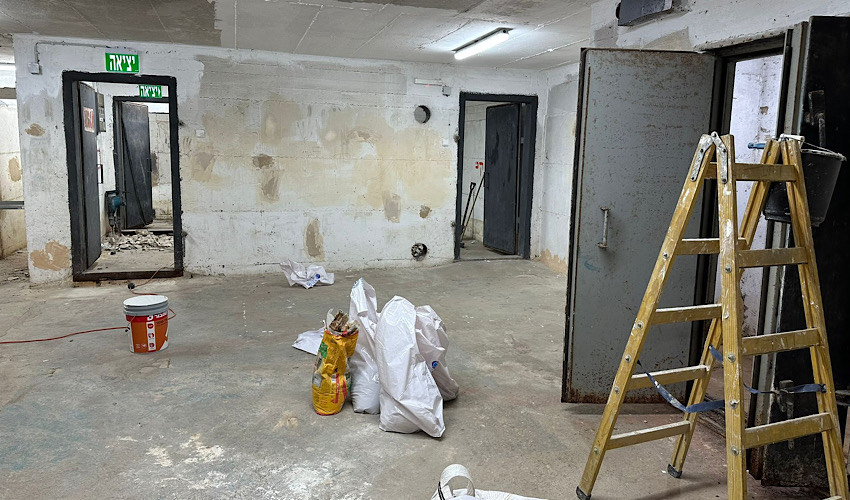 מקלט שמטופל על ידי העירייה (צילום: ראובן כהן דוברות עיריית חיפה)