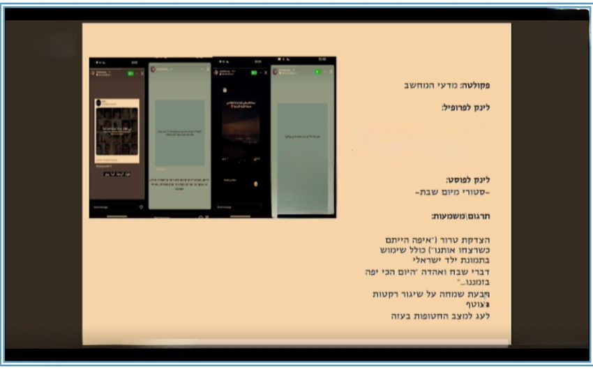פוסטים של סטודנטים מהטכניון מתוך המצגת