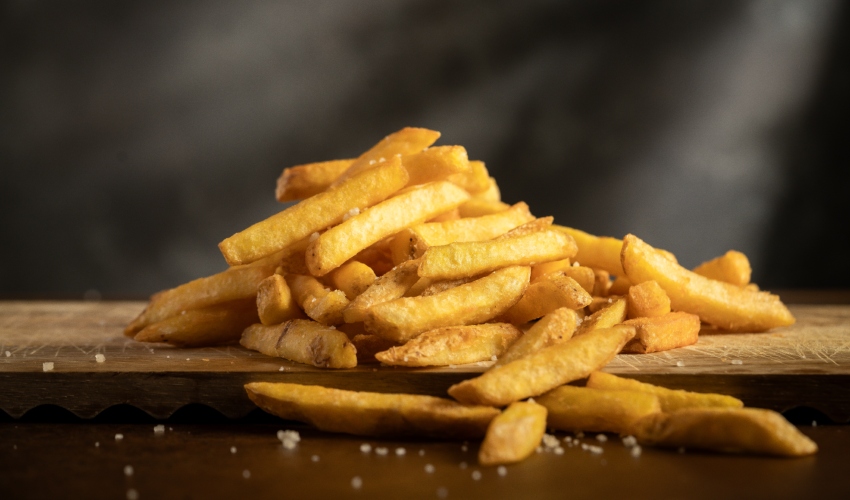 צ'יפס מתפוחי אדמה לא מקולפים, נתנזון המבורגר שופ (צילום: אסף קרלה)