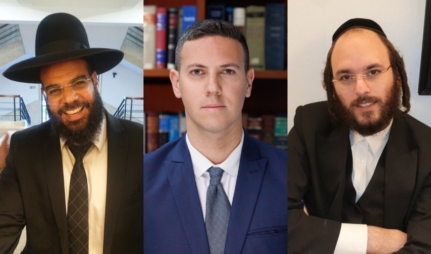 יו"ר אגודת ישראל אברימי שטרן, דוד עציוני ויו"ר שס אורי אוזן (צילומים: מיכה בריקמן, בועז כהן)