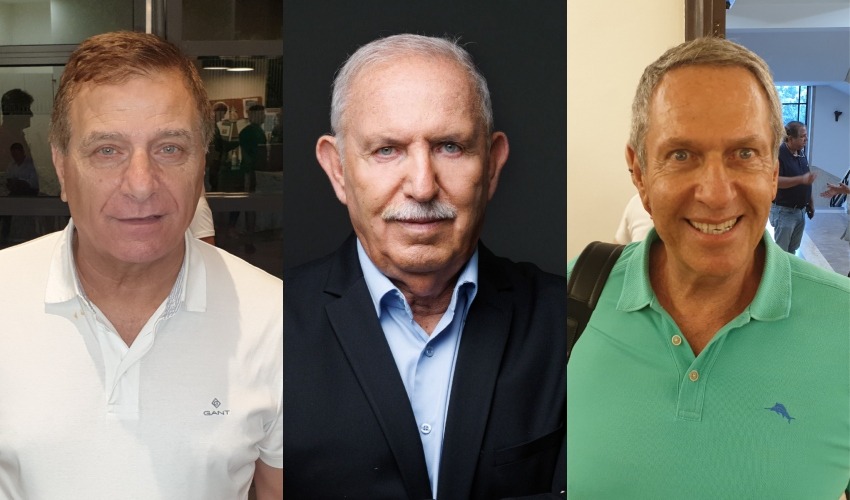 יעקב פינגולד, יעקב בורובסקי ושמשון עידו (צילומים: בועז כהן, מיכה בריקמן)
