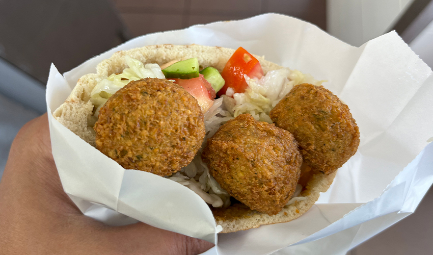 מנה בפלאפל זוהר (צילום: נמרוד אשכנזי)