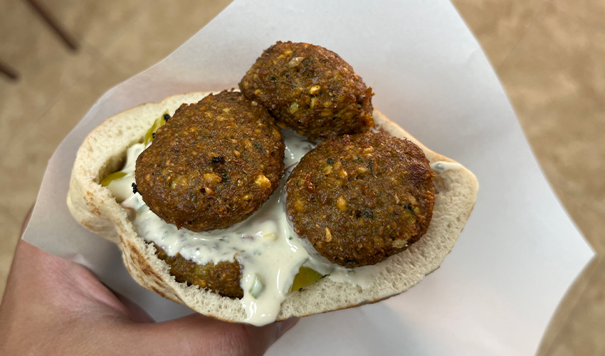 מנה בפלאפל ג'ורג' (צילום: נמרוד אשכנזי)