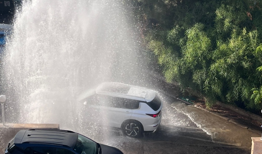 השכנים מיהרו לשטוף את המכוניות (צילום: סיון אברהם)