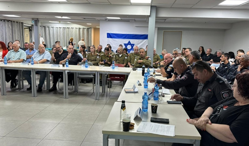 תרגיל משחק מלחמה בבית אבא חושי (צילום: ראובן כהן, דוברות עיריית חיפה)