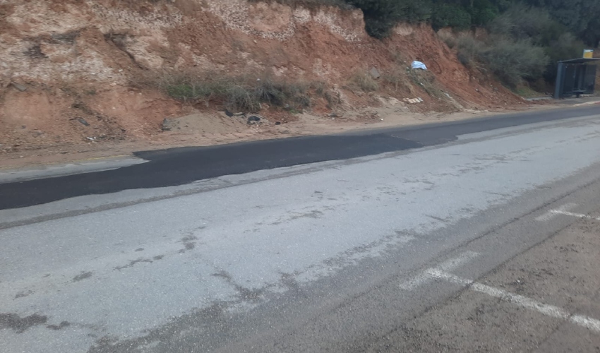 הכביש המשובש ליד בתי העלמין