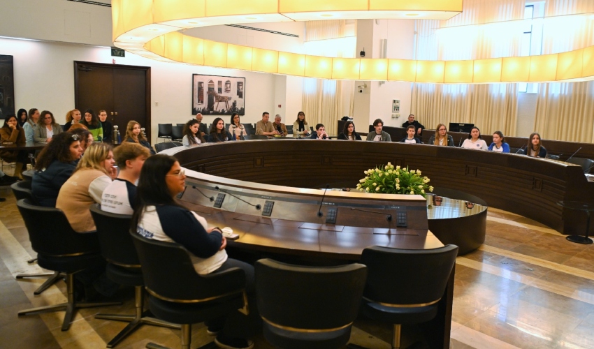 "יום חילופי השלטון" בעיריית חיפה (צילום: ראובן כהן, דוברות עיריית חיפה)