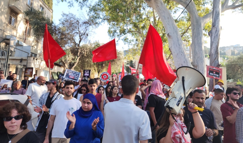 הפגנת התמיכה בעזה (צילום: שותפות השלום)