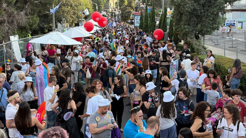 מצעד הגאווה בחיפה 2025 (צילום: ראובן כהן, דוברות עיריית חיפה)