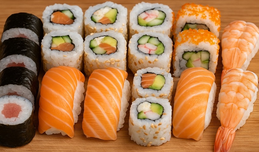 סושי (צילום אילוסטרציה: ייצור בינה מלאכותית, ChatGPT)