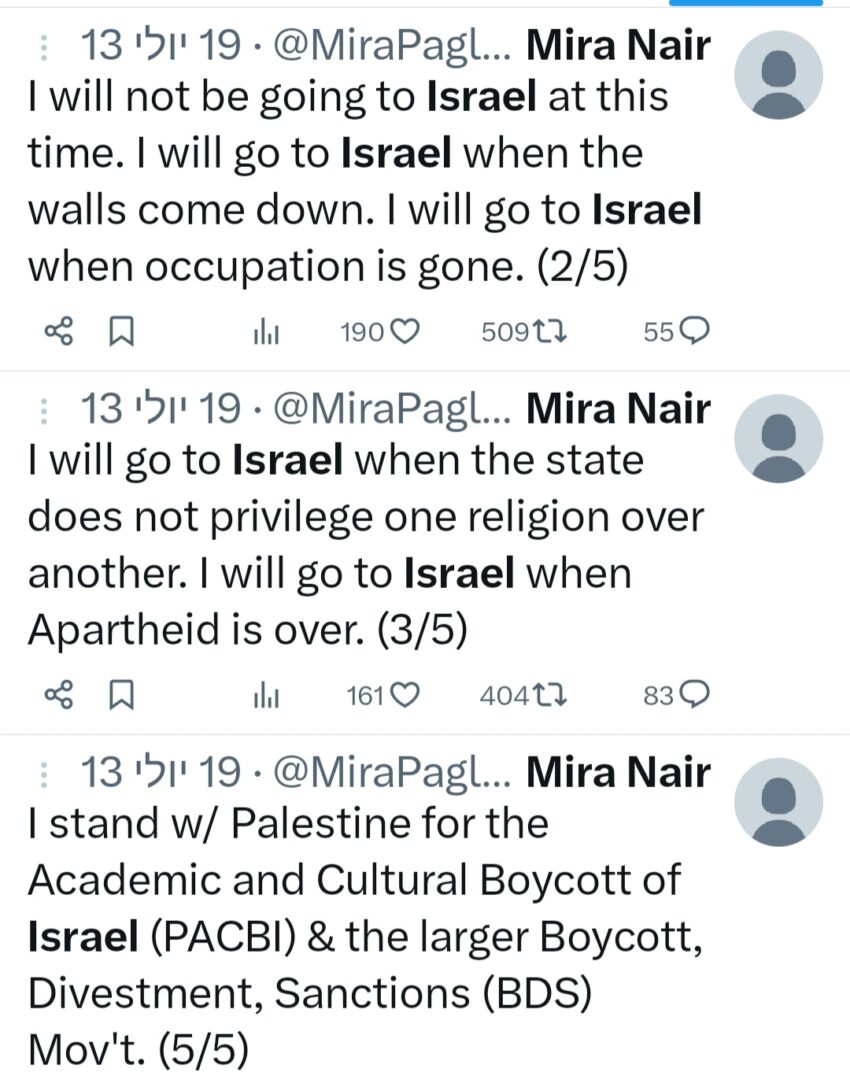 הציוצים של מירה נאיר