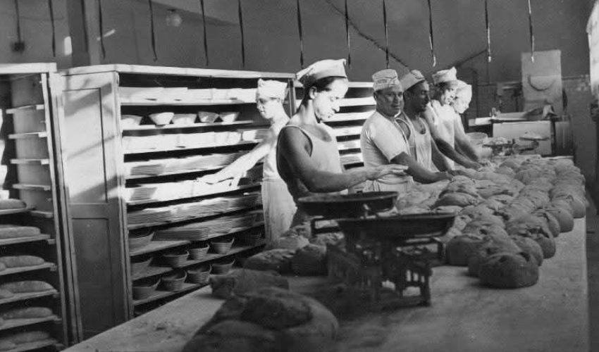 אופים במאפיית פת (צילום: האלבום המשפחתי)