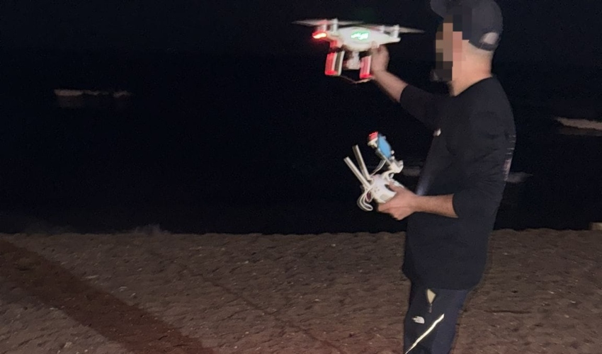 אחד מהדייגים שנתפסו (צילום: דוברות עיריית חיפה)