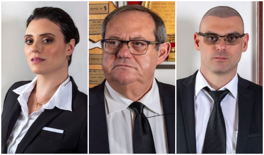 עורכי הדין זיו גלעד, משה גלעד ורינת גלעד-פרל (צילומים: פרטיים)