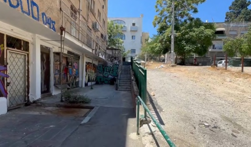 מעבר גוש חלב, לפני (צילום: דוברות עיריית חיפה)